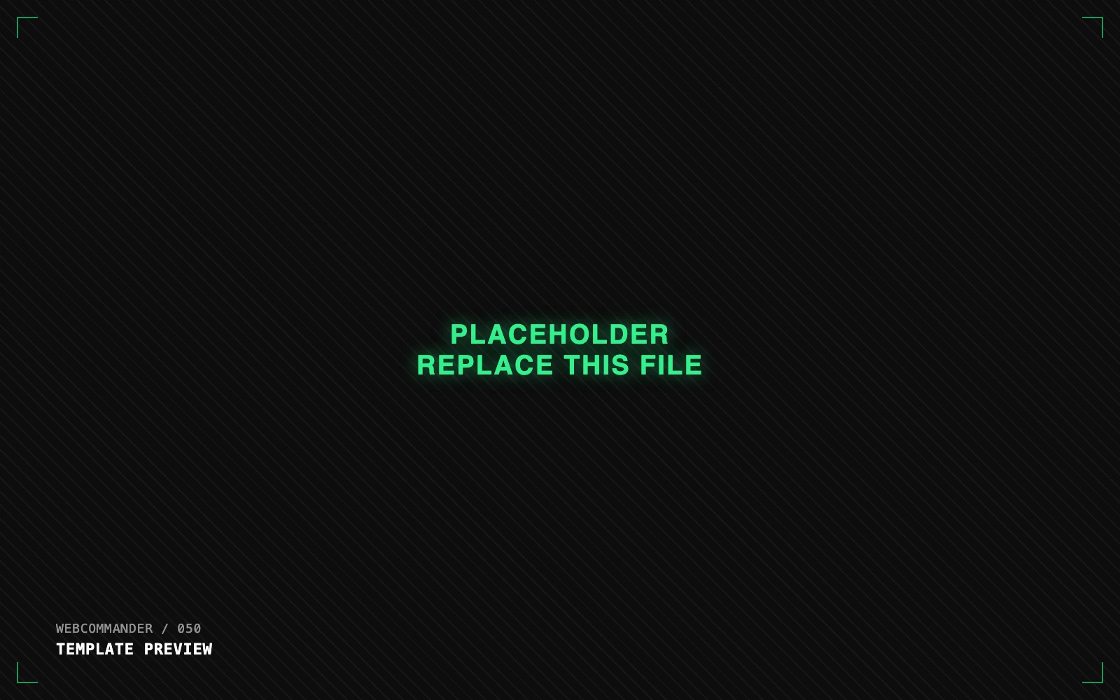 WebCommander template preview and activation